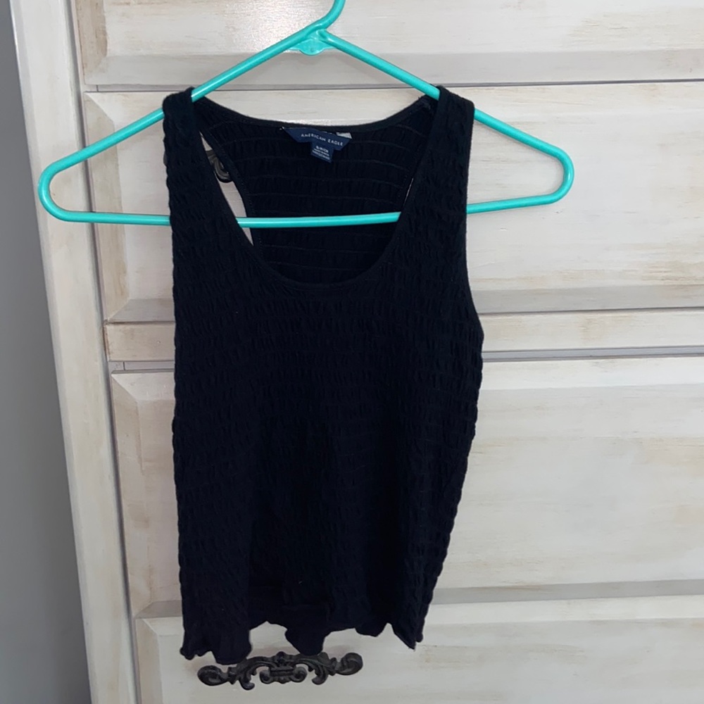 Small, black, racer back tank top from American Eagle